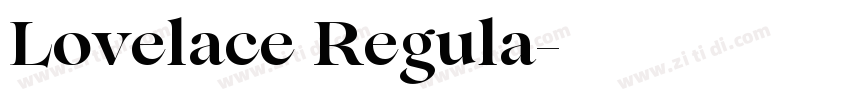 Lovelace Regula字体转换